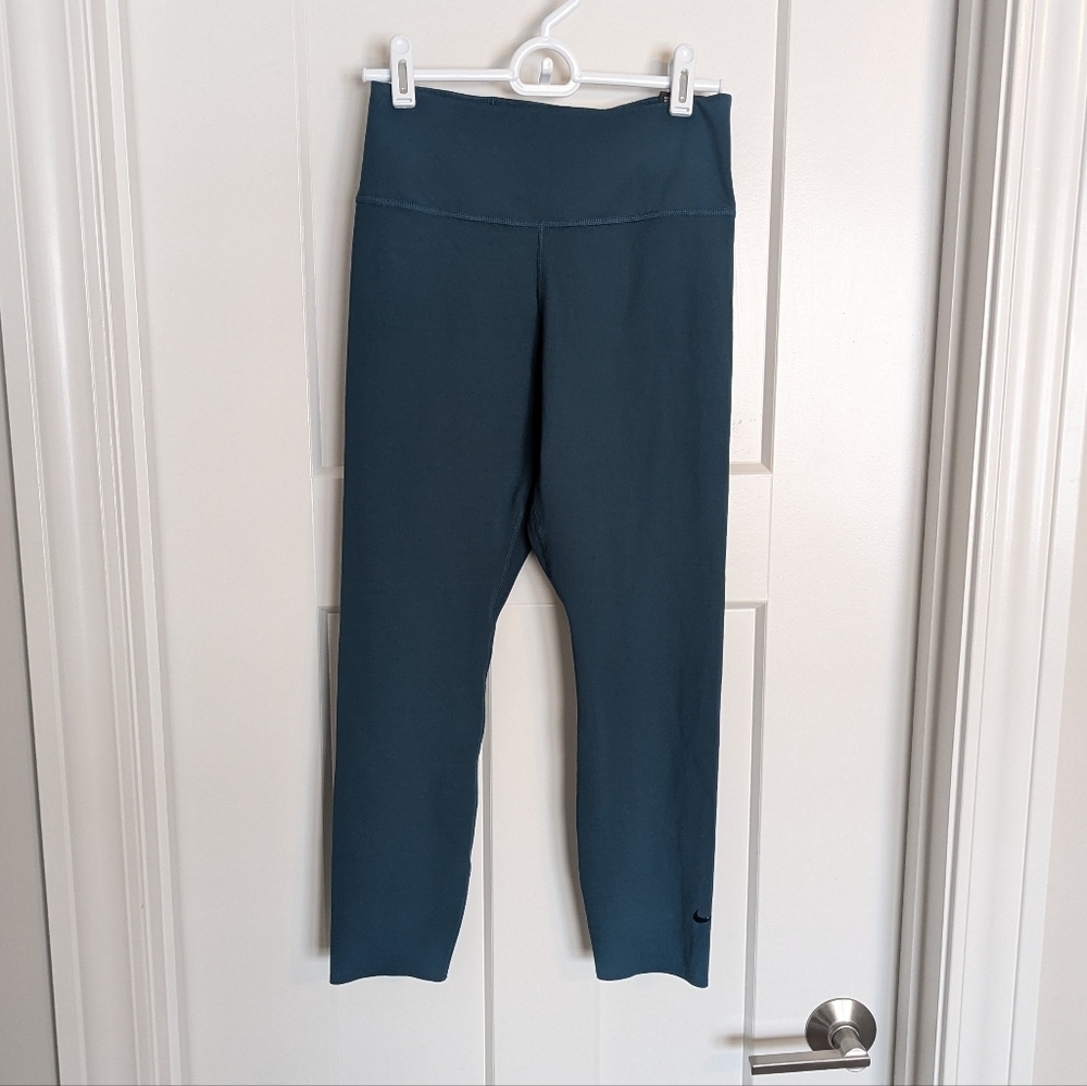 Nike One Luxe Tight Fit Mid Rise Leggings - Deep Teal sz S